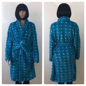 New Women's Mayfair Popcorn Honeycomb Plush Robe